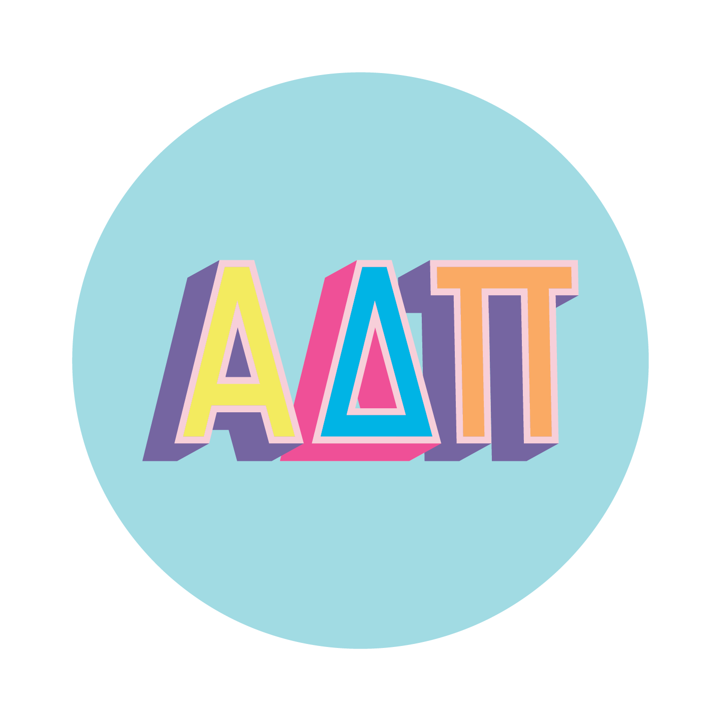 sorority set of 2 coasters