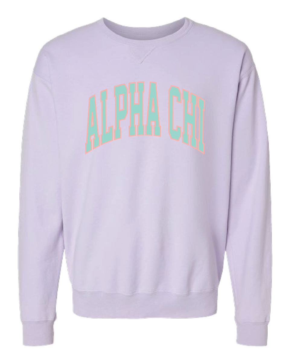 Alpha Chi Varsity Letters Crewneck