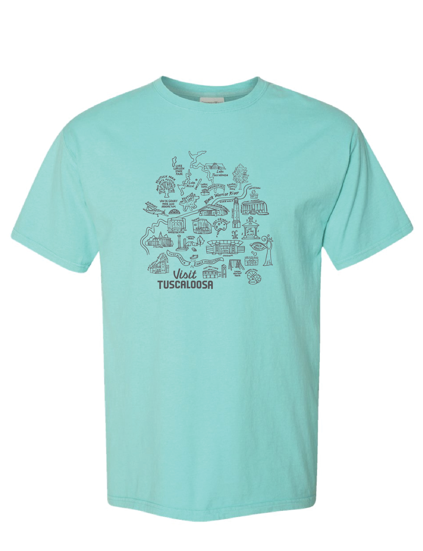 Visit Tuscaloosa: Map Tee