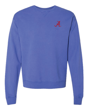 Embroidered Script A Crewnecks