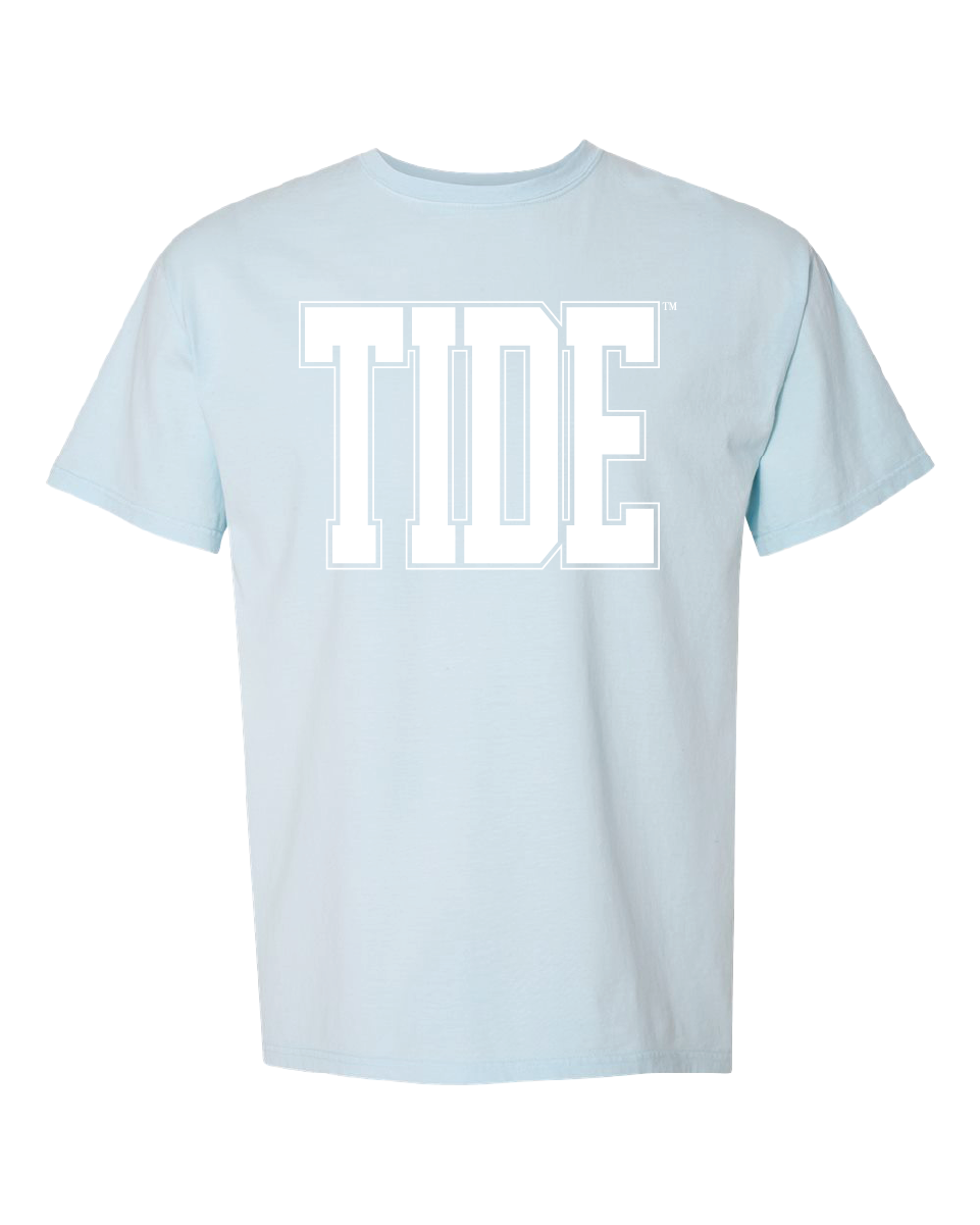 Huge White Tide Varsity Tee