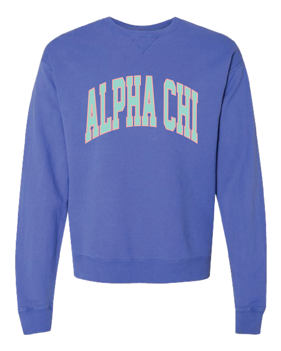 Alpha Chi Varsity Letters Crewneck