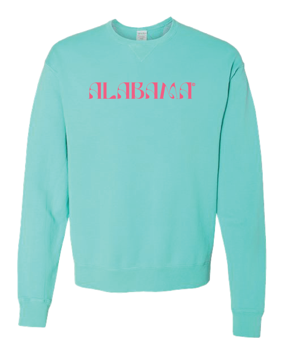Alabama Groovy Crewneck- pink