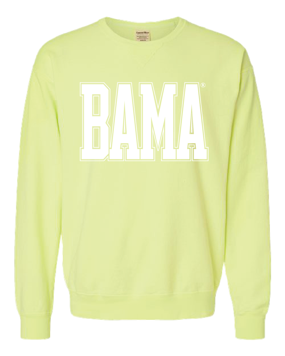 Huge White BAMA Varsity Crewneck