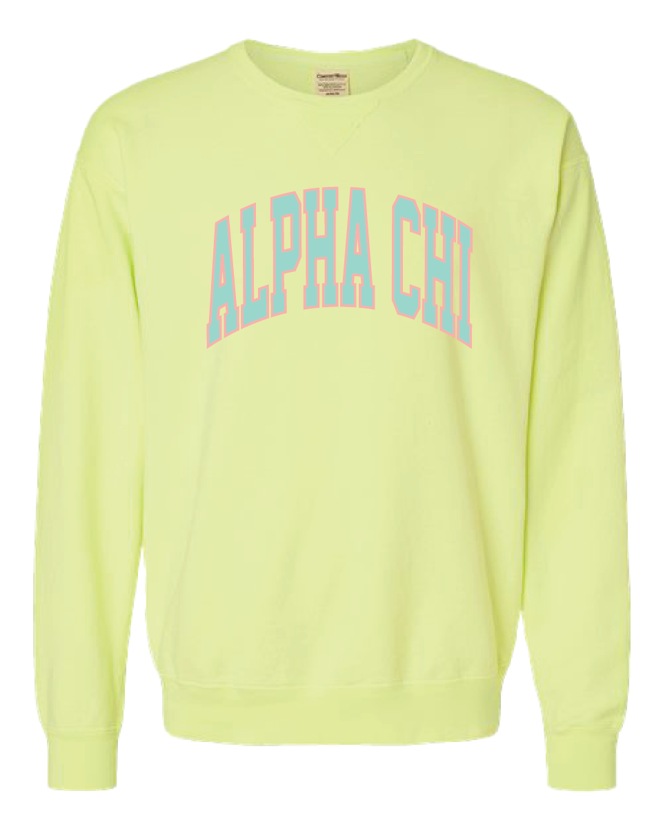 Alpha Chi Varsity Letters Crewneck