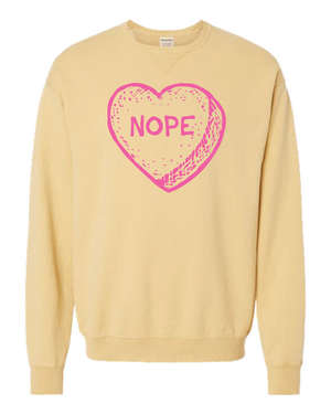 Candy Heart NOPE Crewneck