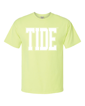 Huge White Tide Varsity Tee