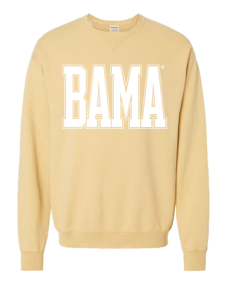 Huge White BAMA Varsity Crewneck