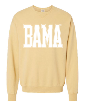 Huge White BAMA Varsity Crewneck