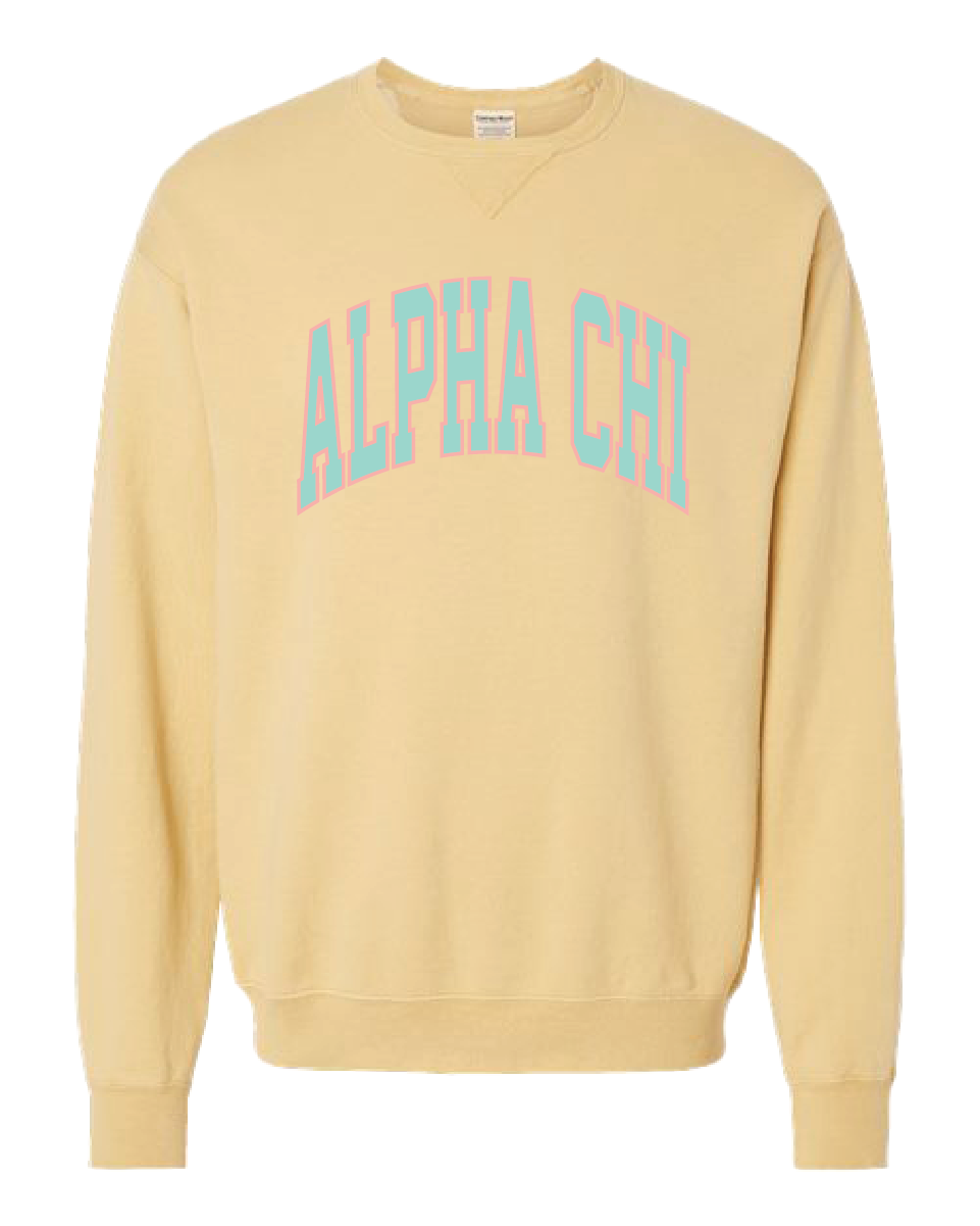 Alpha Chi Varsity Letters Crewneck