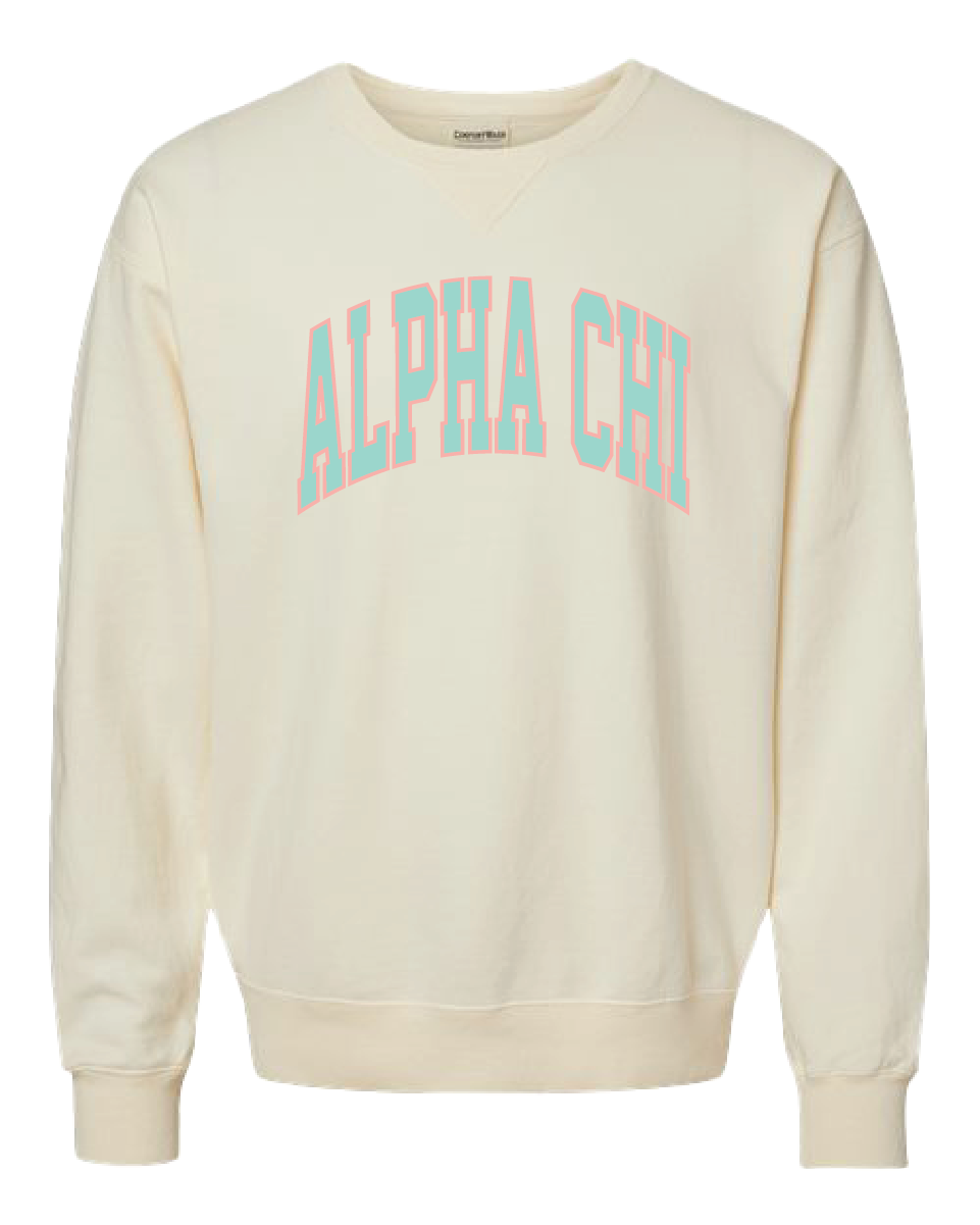 Alpha Chi Varsity Letters Crewneck