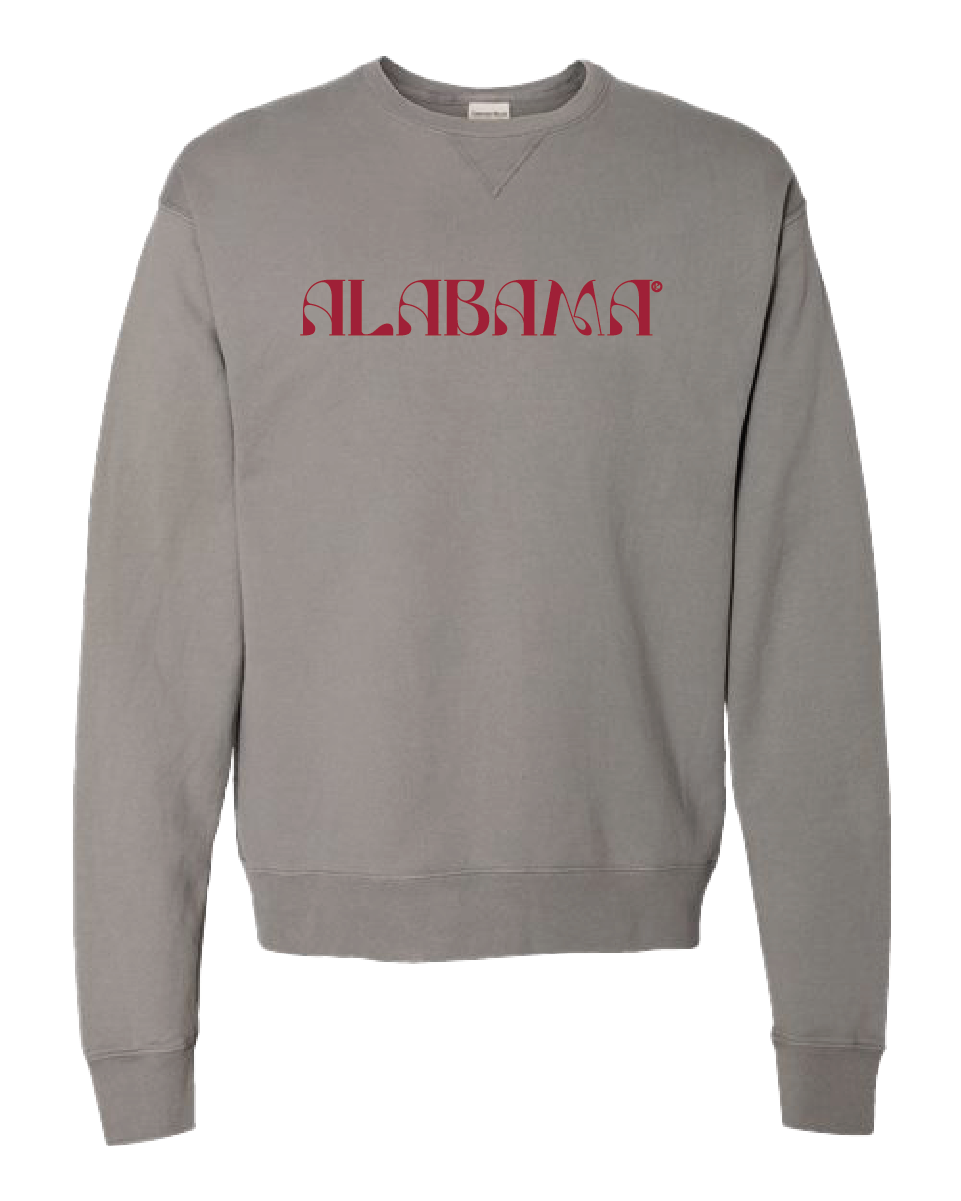 Alabama Groovy Crewneck- red