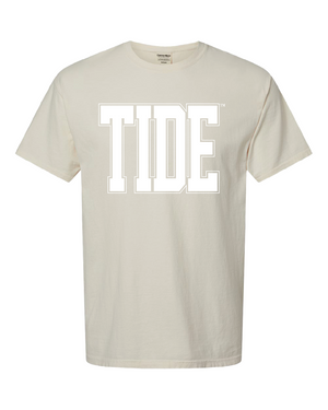 Huge White Tide Varsity Tee