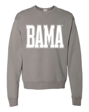 Huge White BAMA Varsity Crewneck