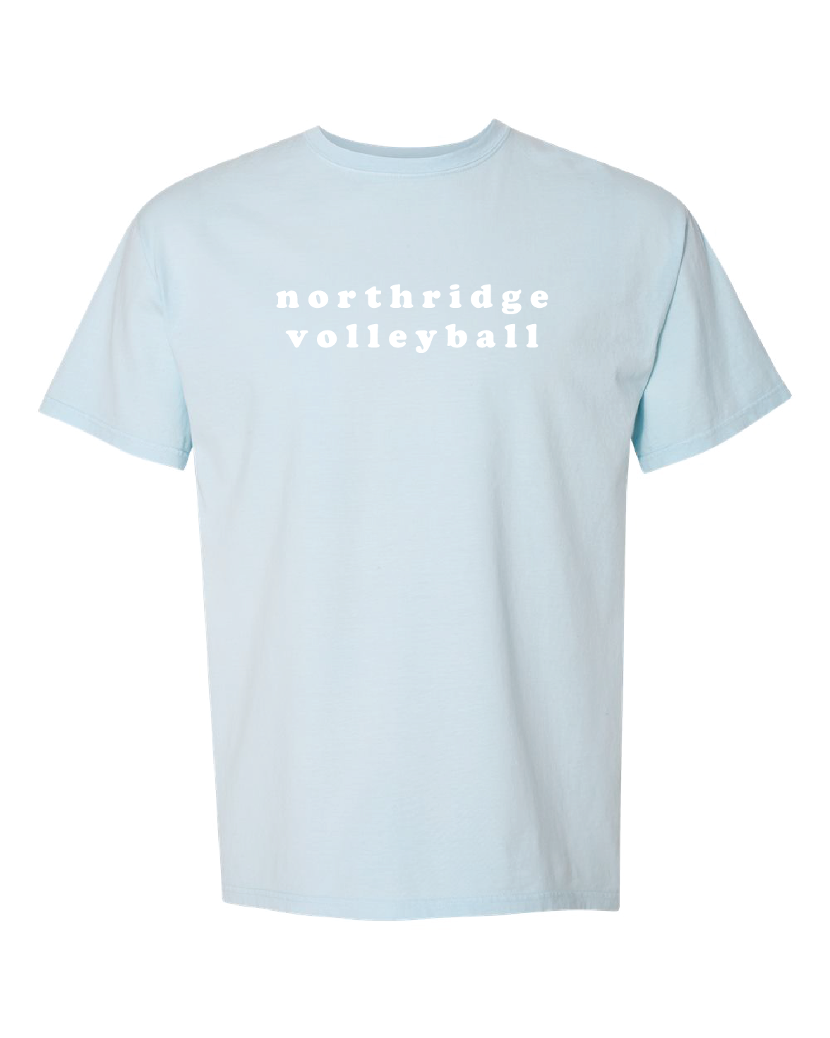 Northridge Volleyball Bubble Letter Embroided Tee