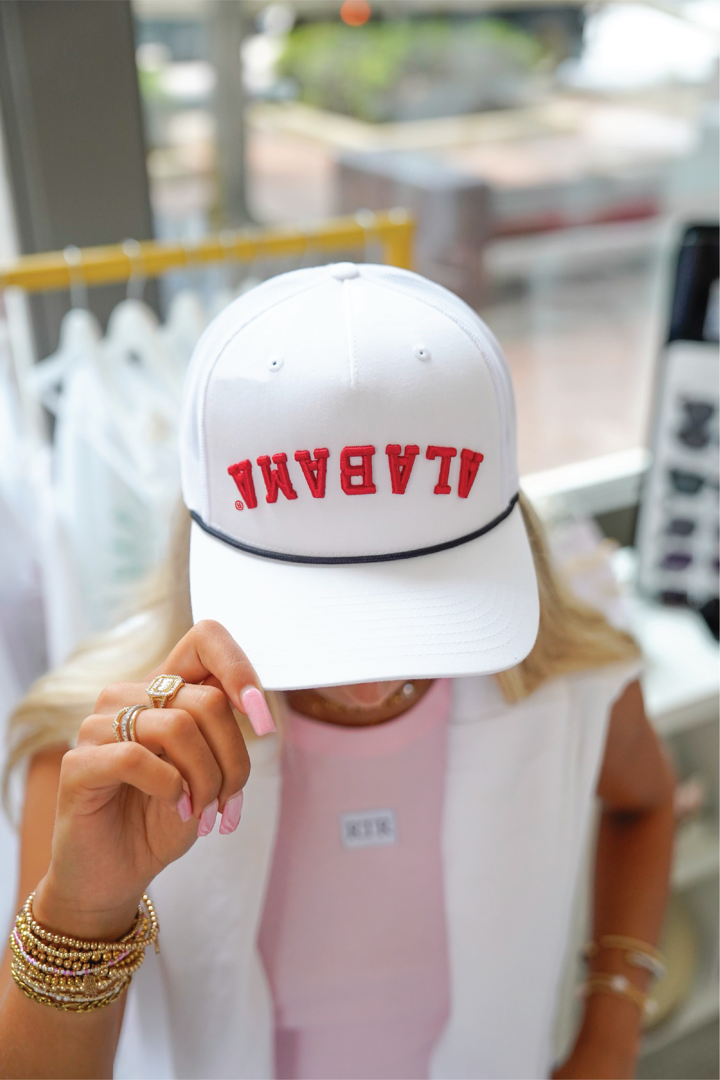 Upside Down Alabama Trucker Hat
