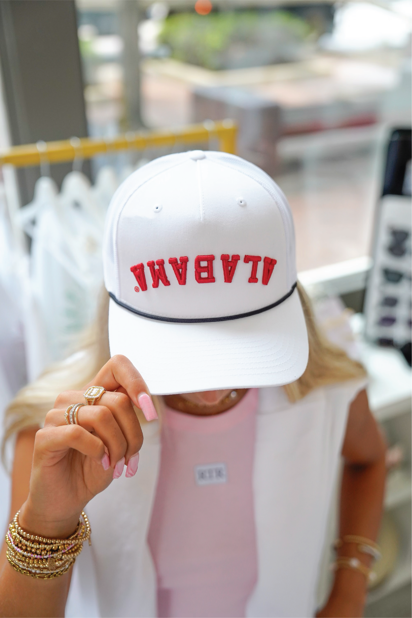 Upside Down Alabama Trucker Hat