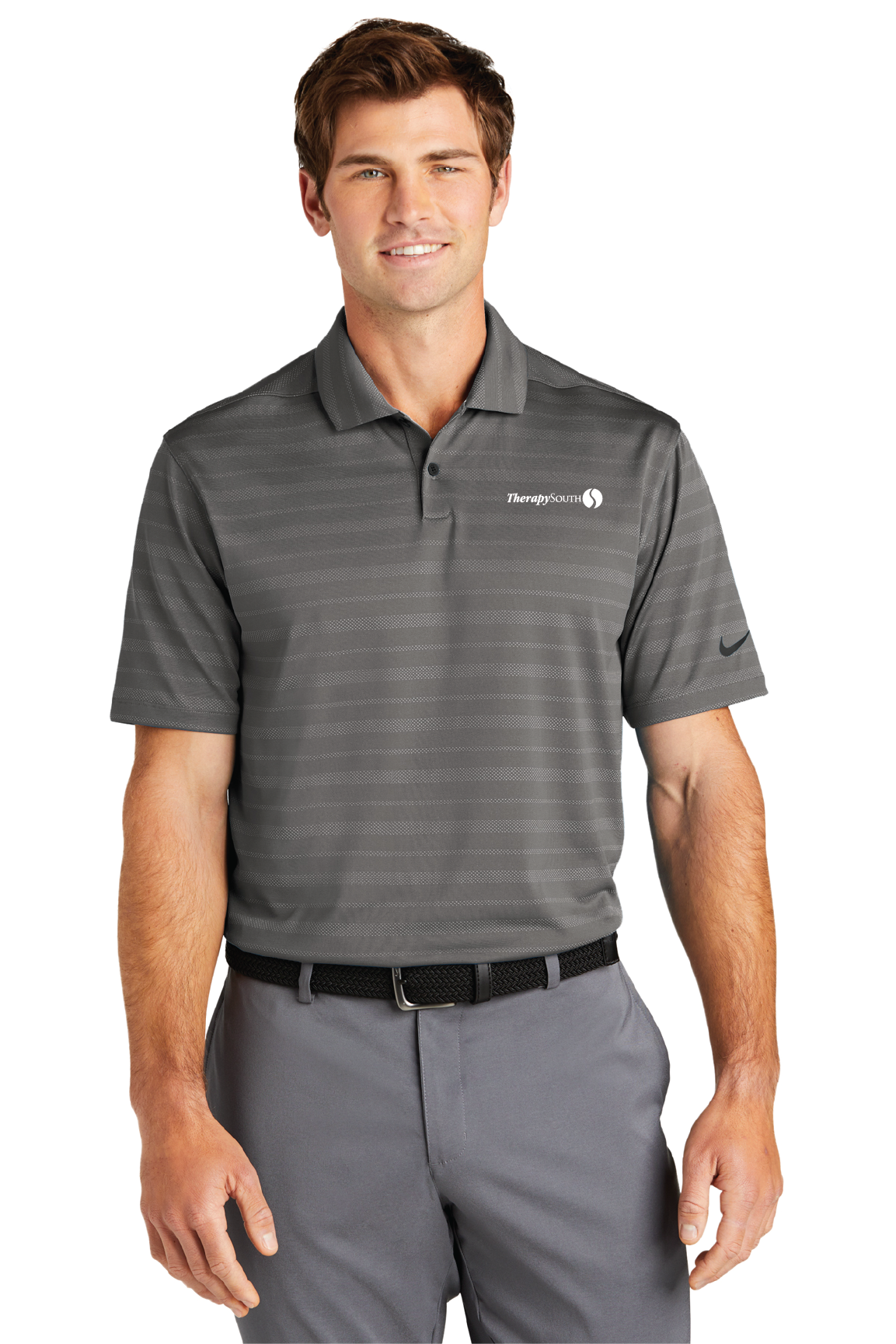 TherapySouth Nike Dri-FIT Vapor Jacquard Polo Dark Grey