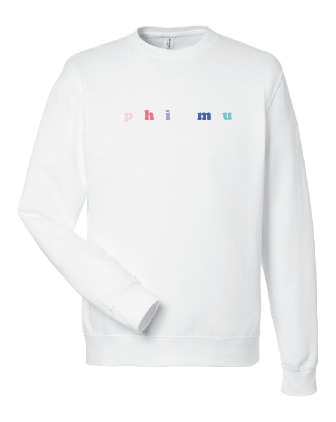 WS -Phi Mu Bubble Rnb Emb Crew (min qty 6) $28 / $65