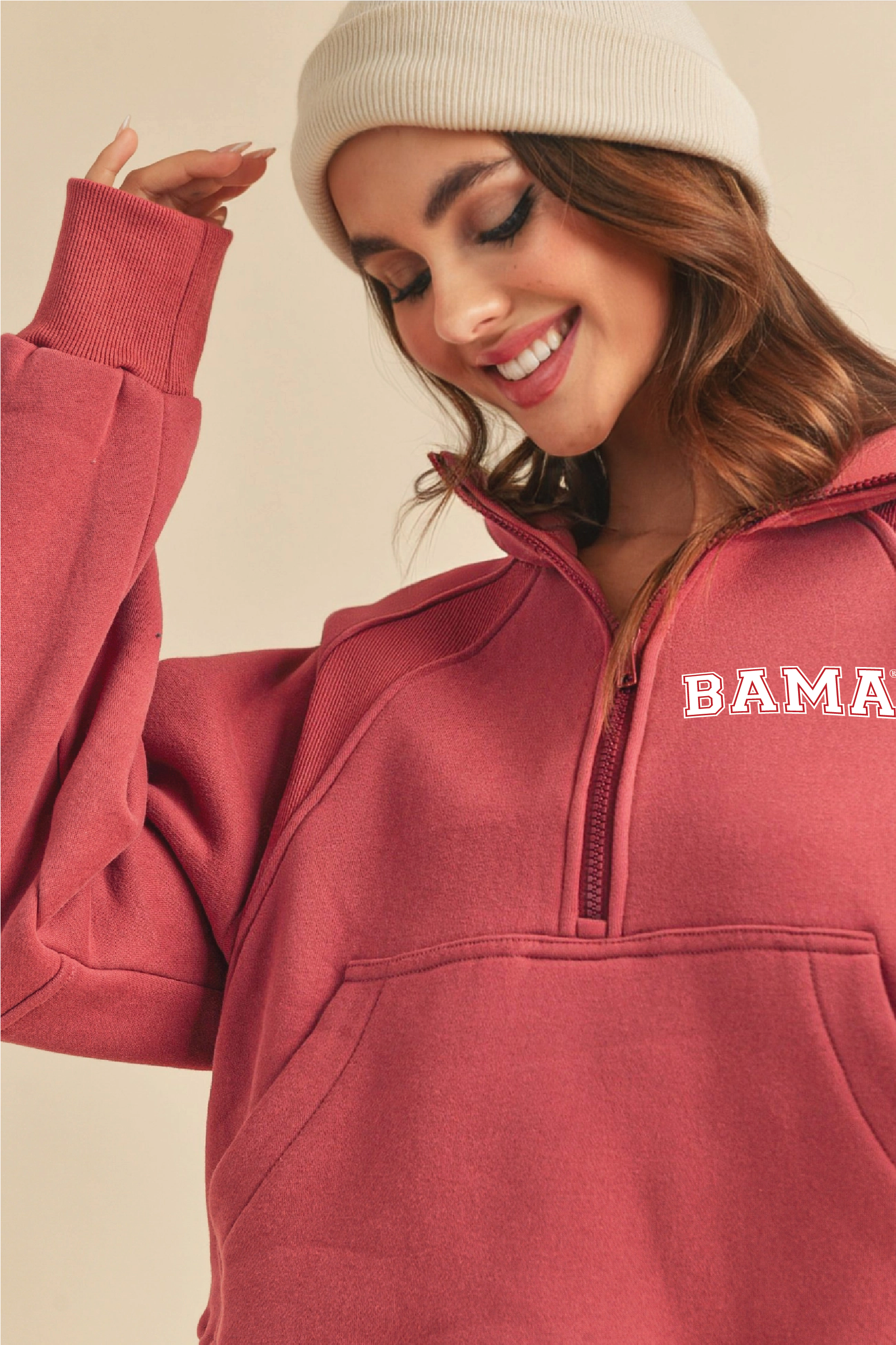 Embroidered Bama College Block Letter Scuba