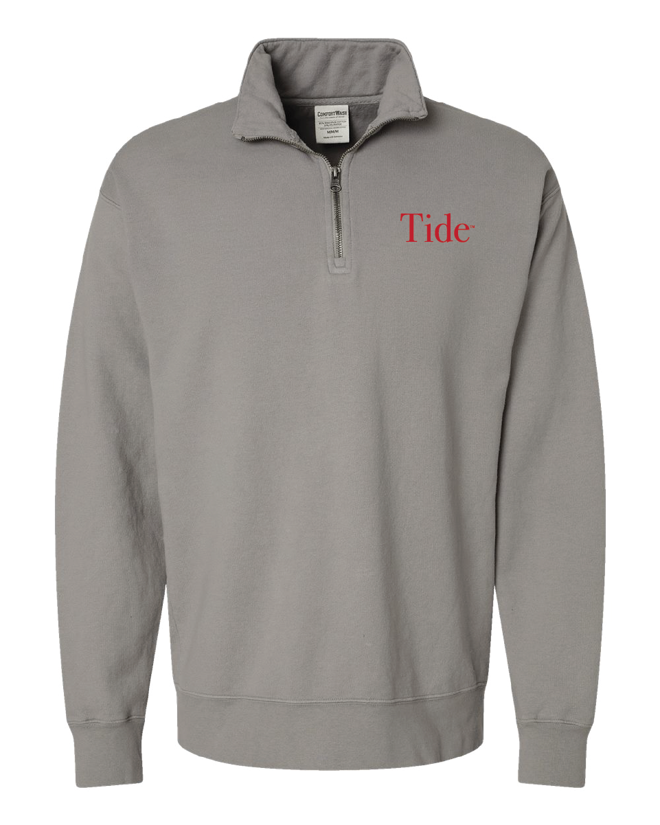 Embroidered Serif Tide Quarter zip