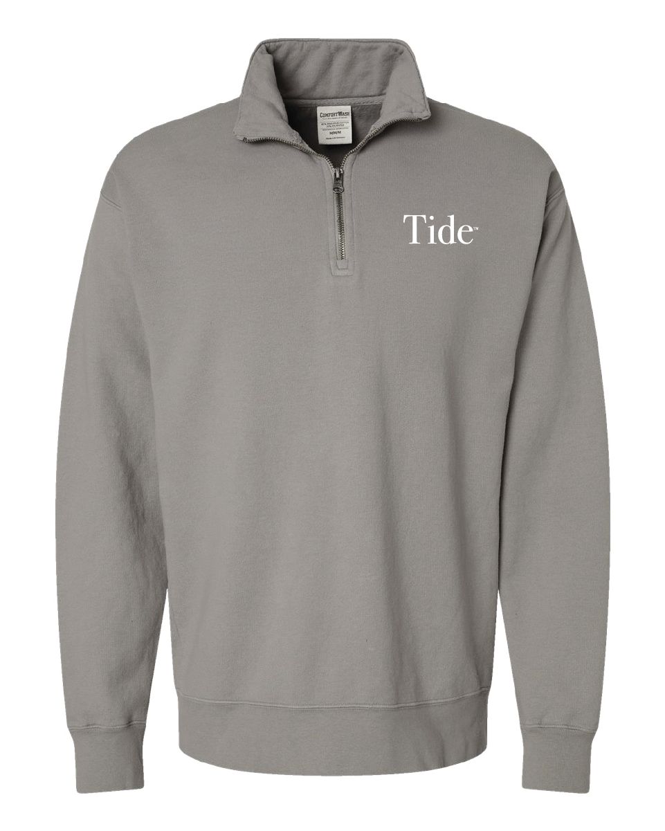 Embroidered Serif Tide Quarter zip