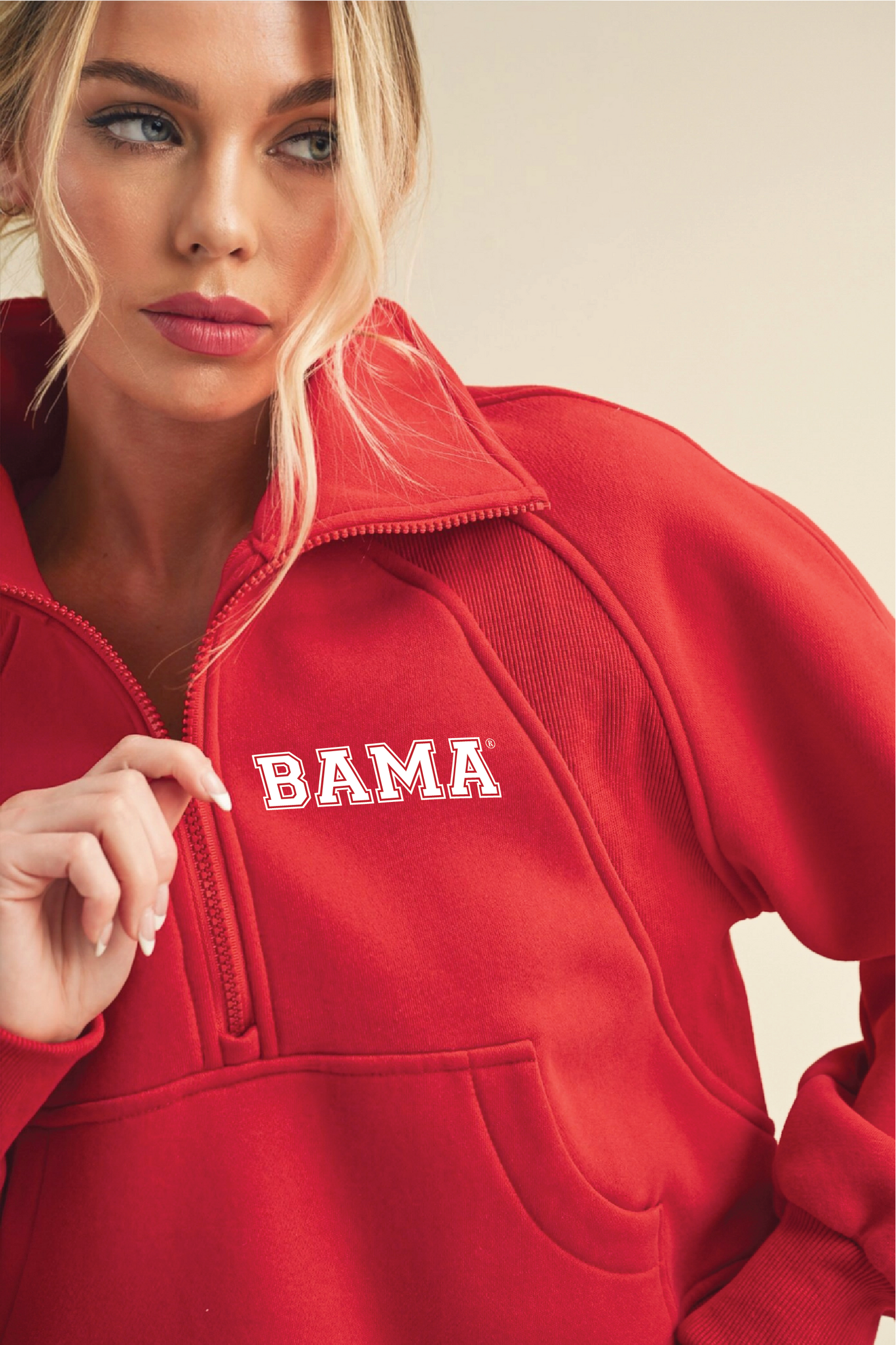 Embroidered Bama College Block Letter Scuba