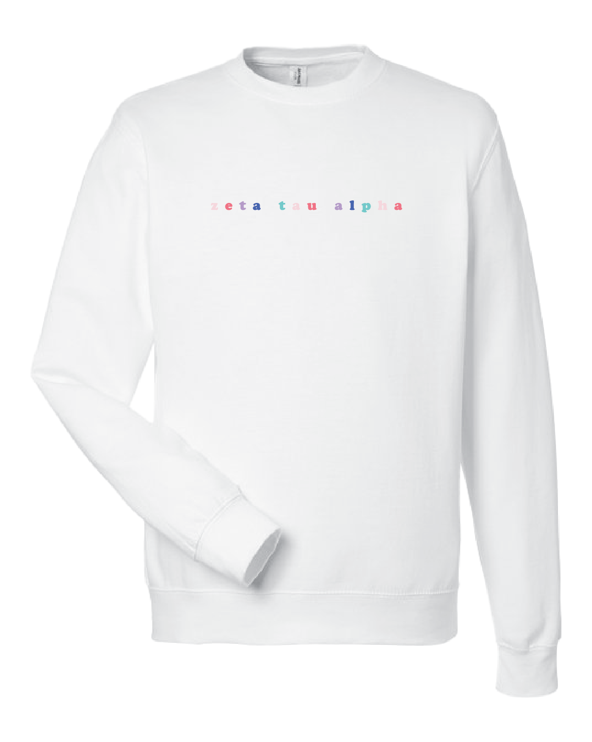 WS -Zeta Tau Alpha Bubble Rnb Emb Crew (min qty 6) $28 / $65