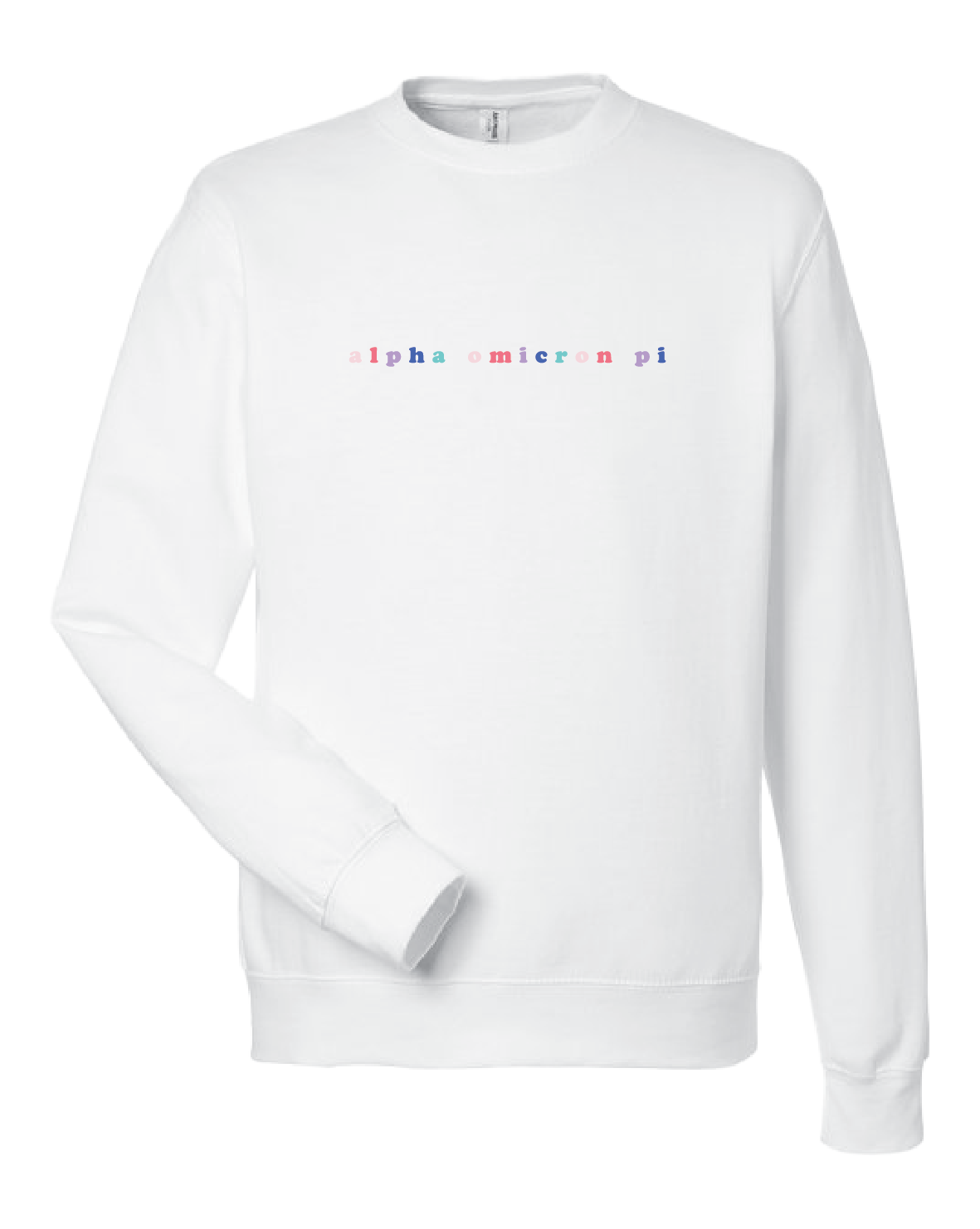 WS - Alpha Omicron Pi Bubble Rnb Emb Crew (min qty 6) $28 / $65