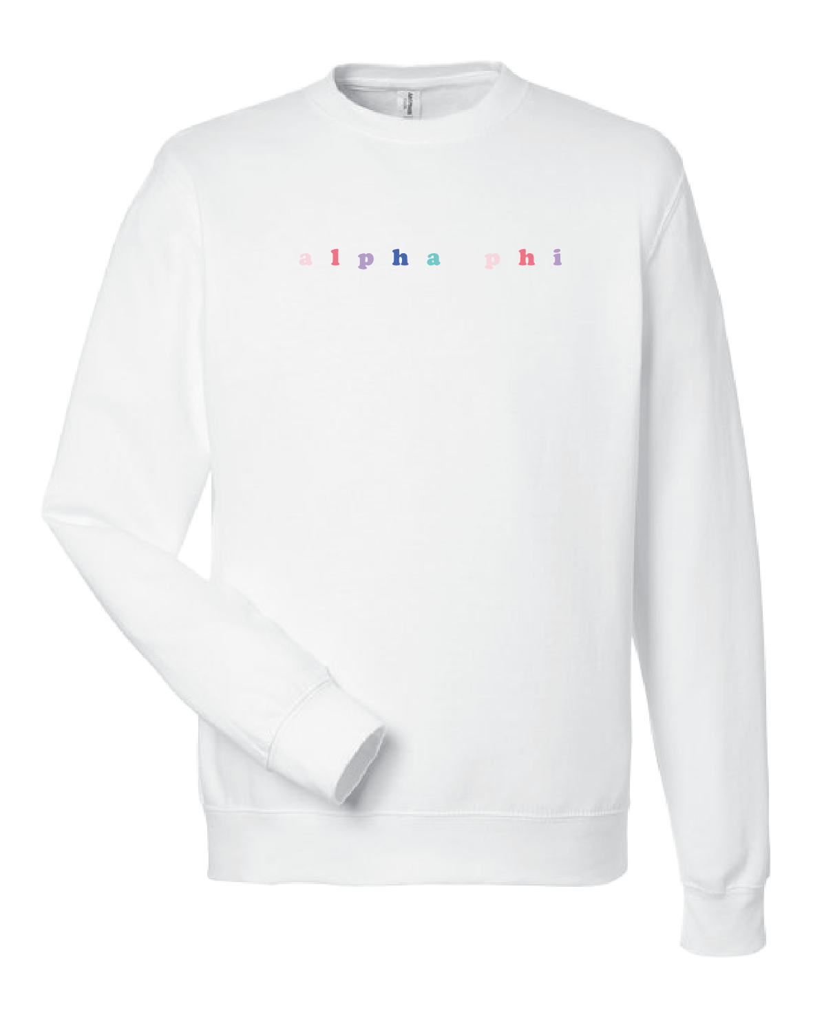 WS - Alpha Phi Bubble Rnb Emb Crew (min qty 6) $28 / $65