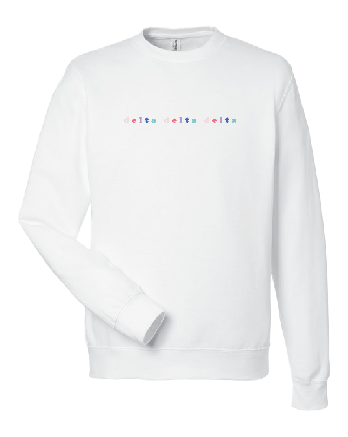 WS - Delta Delta Delta Bubble Rnb Emb Crew (min qty 6) $28 / $65