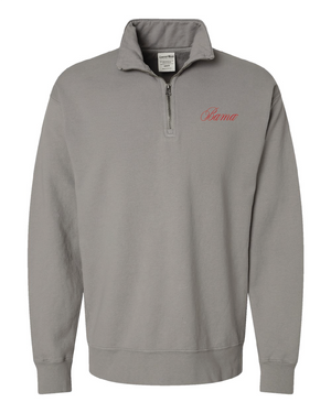 Embroidered Script Bama Quarter zip