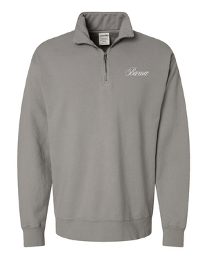 Embroidered Script Bama Quarter zip