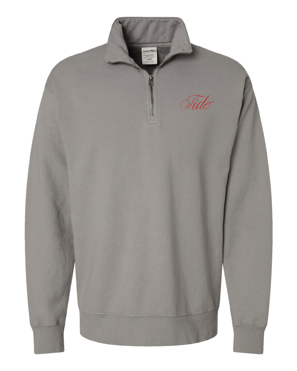 Embroidered Script Tide Quarter zip