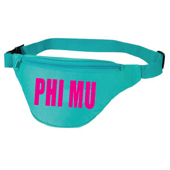 Phi Mu Fanny Packs + Hat Neon Bundle