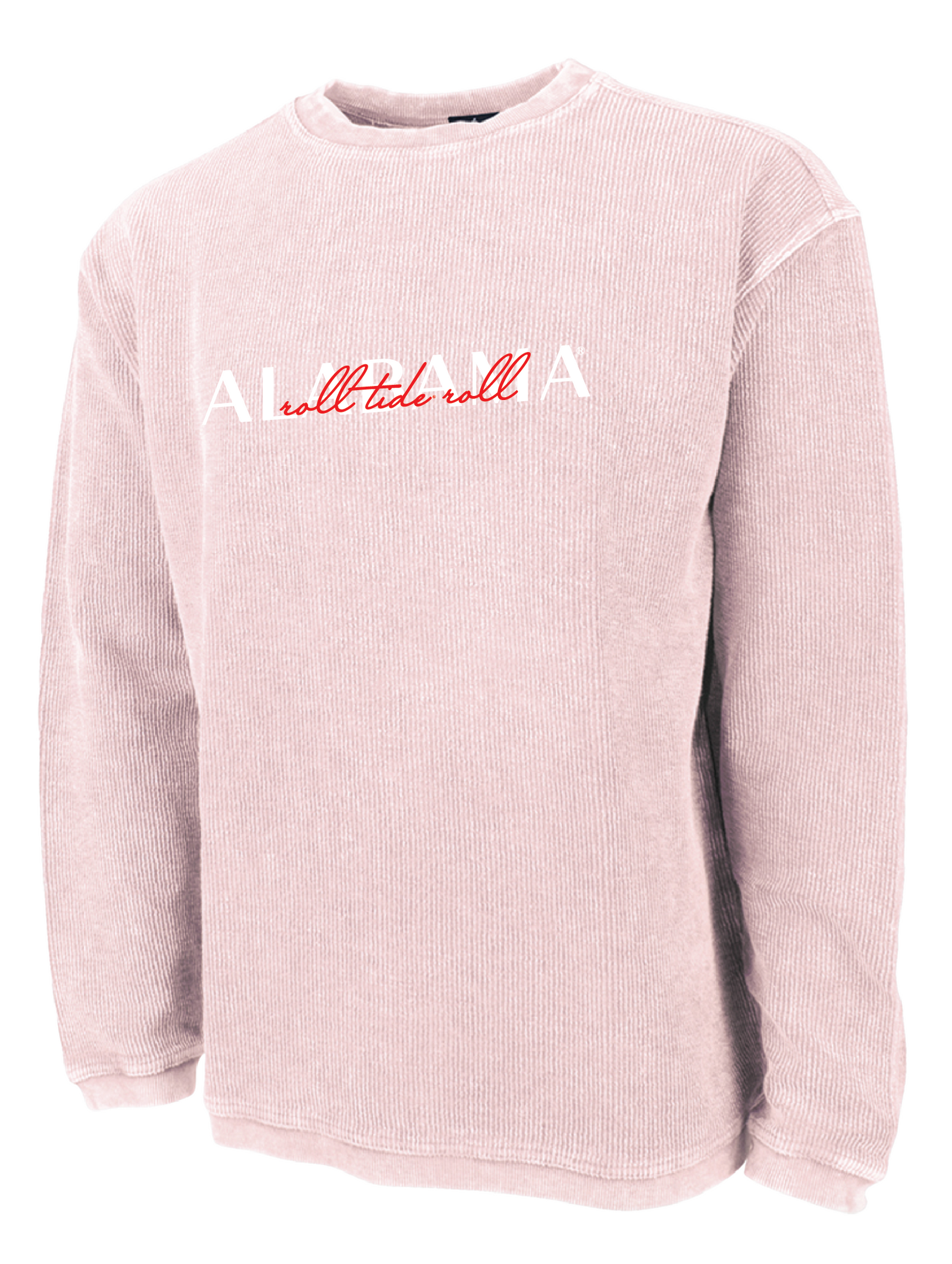 Alabama Roll Tide Double Embroidery Corded Crew
