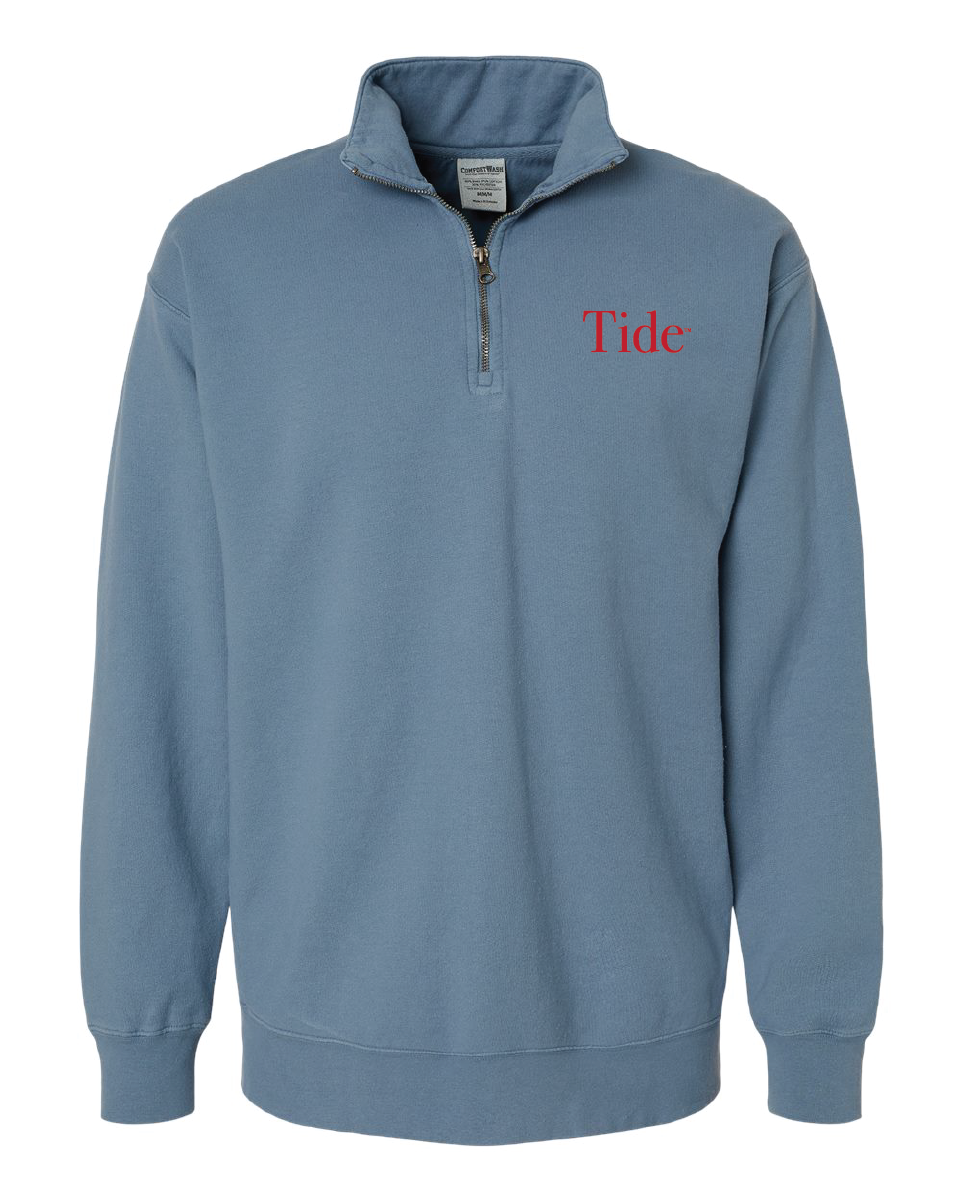 Embroidered Serif Tide Quarter zip