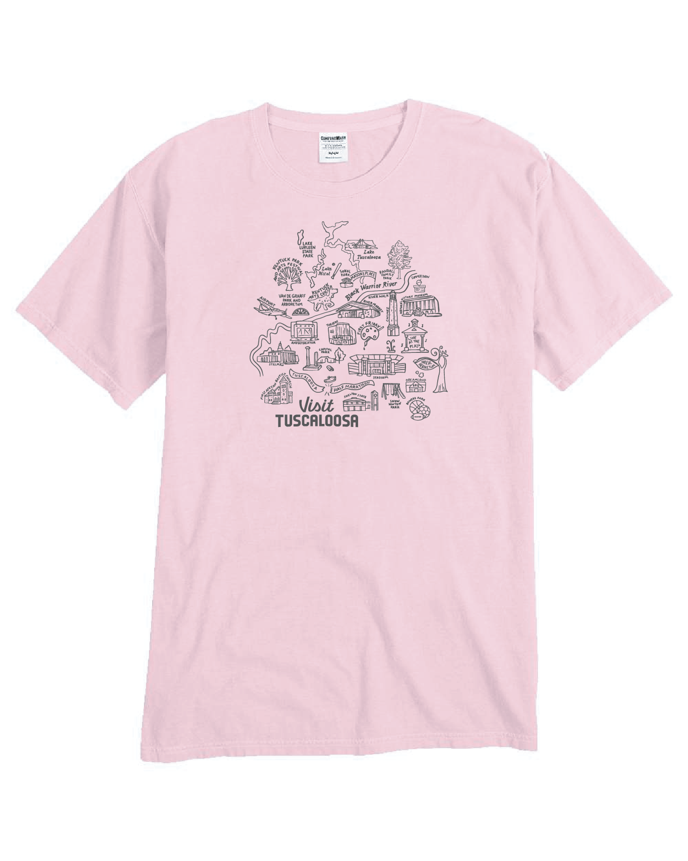Visit Tuscaloosa: Map Tee