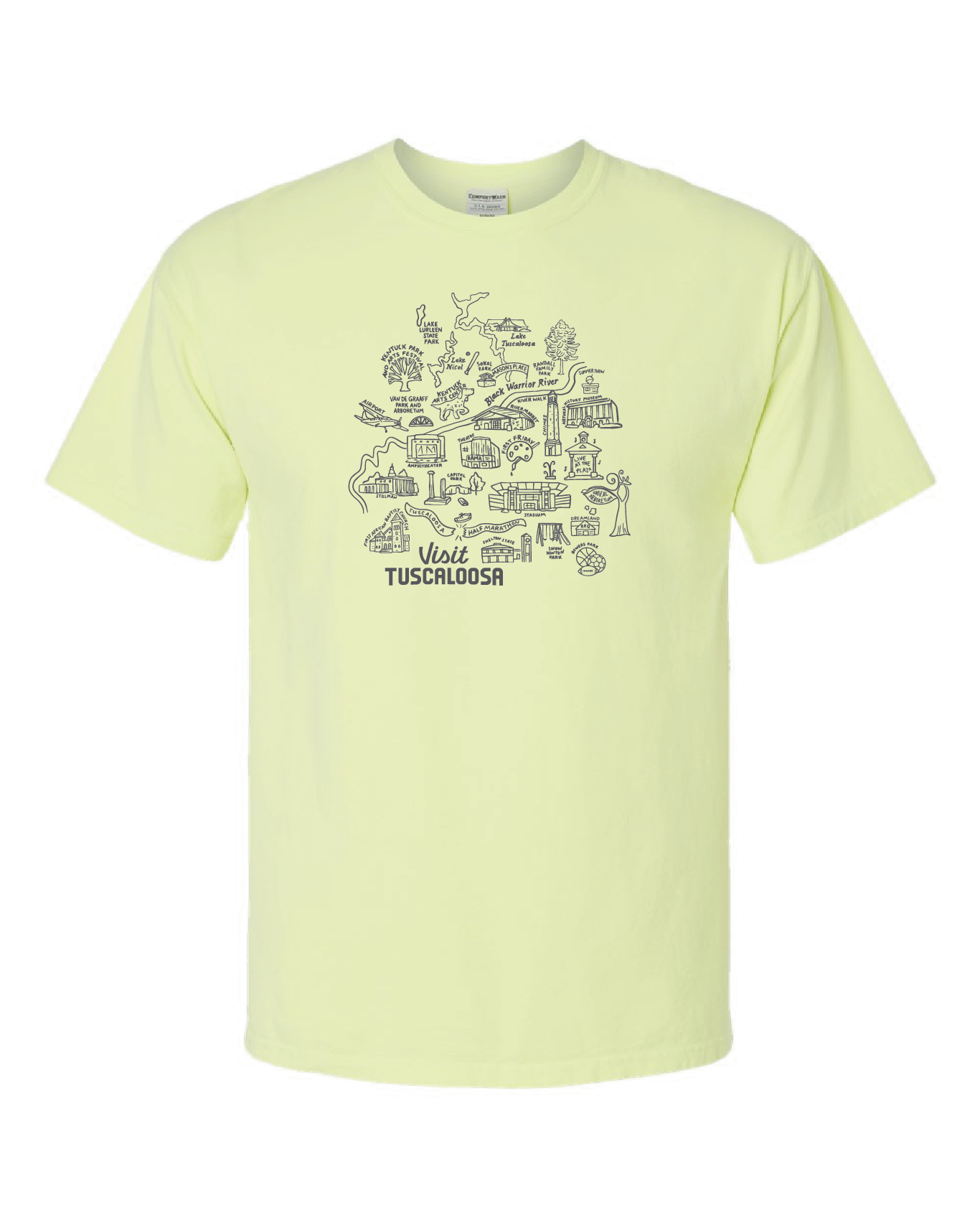 Visit Tuscaloosa: Map Tee