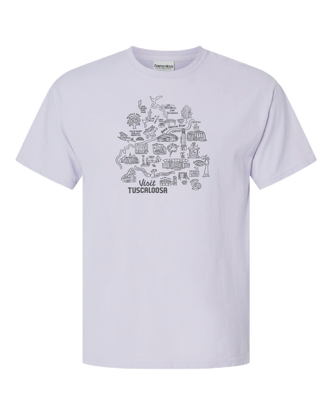 Visit Tuscaloosa: Map Tee