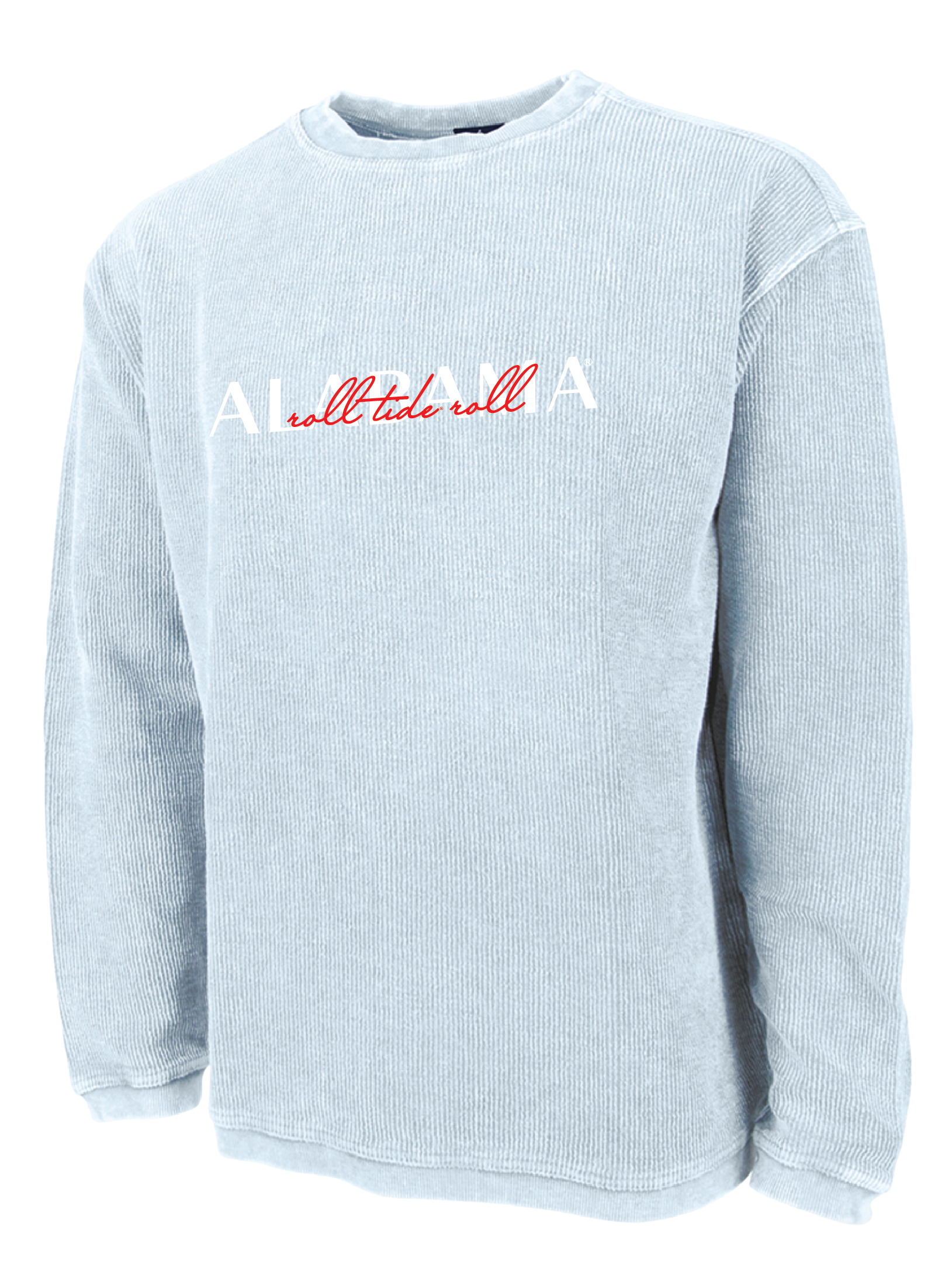 Alabama Roll Tide Double Embroidery Corded Crew