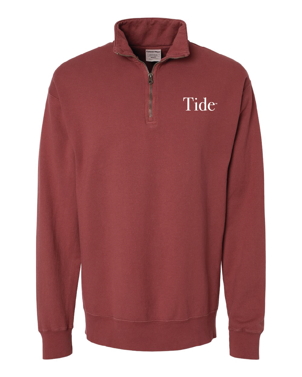 Embroidered Serif Tide Quarter zip