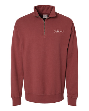 Embroidered Script Bama Quarter zip