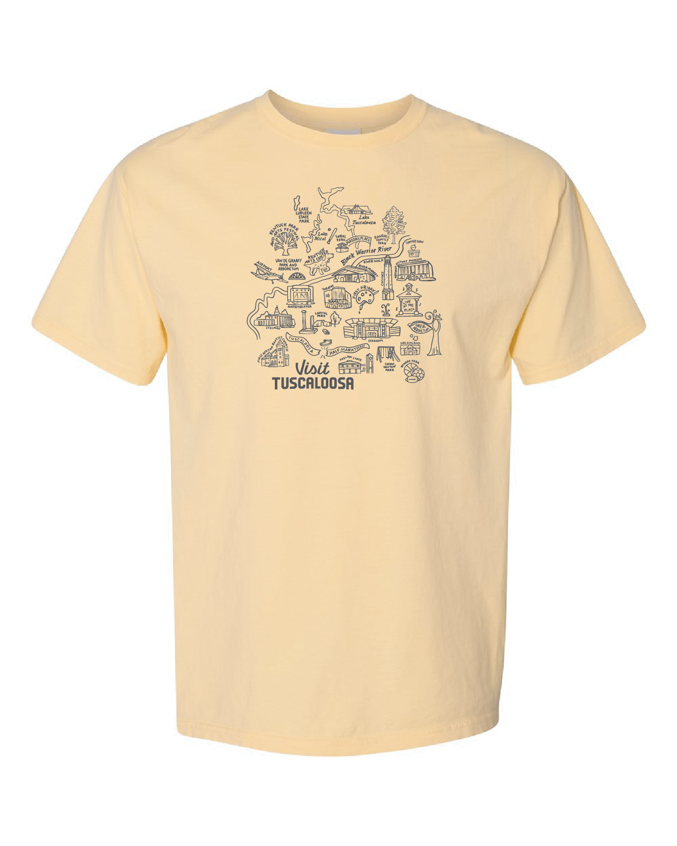 Visit Tuscaloosa: Map Tee