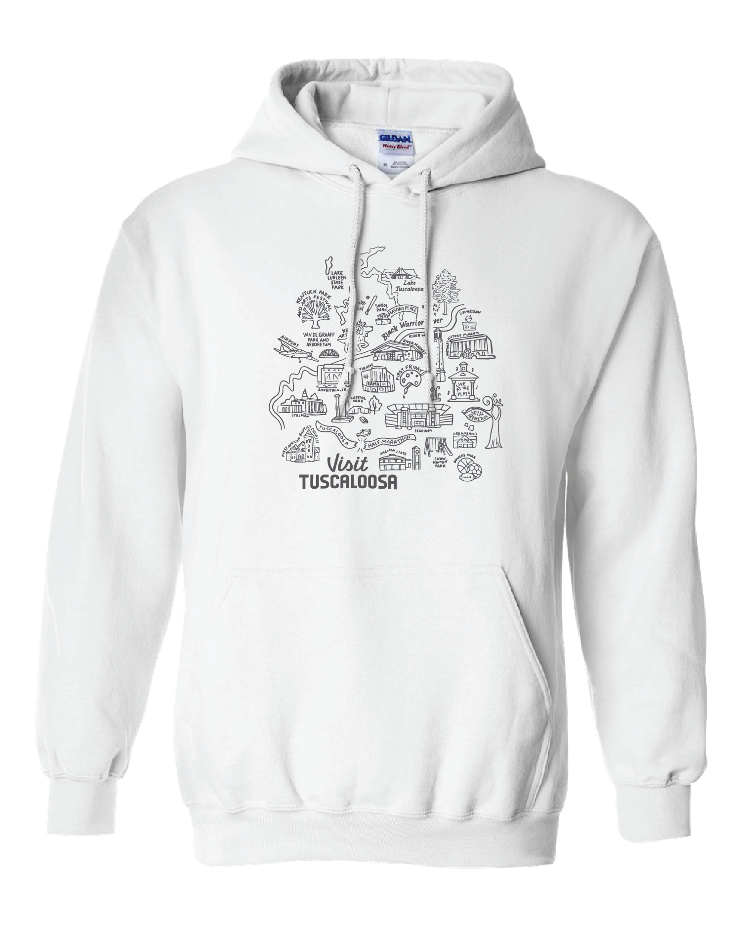 Visit Tuscaloosa: Map Hoodie