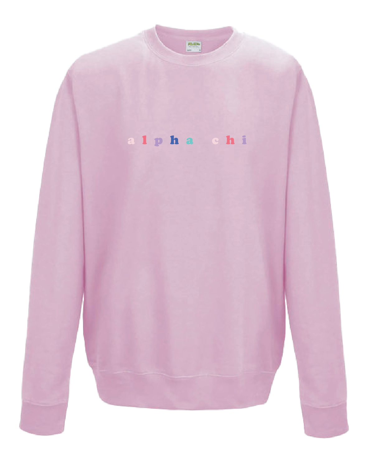 WS - Alpha Chi Omega Bubble Rnb Emb Crew (min qty 6) $28 / $65