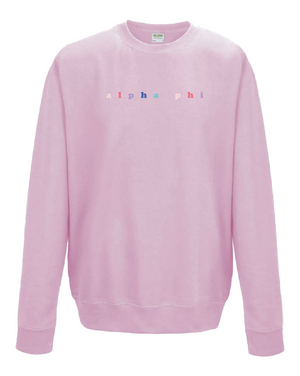 WS - Alpha Phi Bubble Rnb Emb Crew (min qty 6) $28 / $65