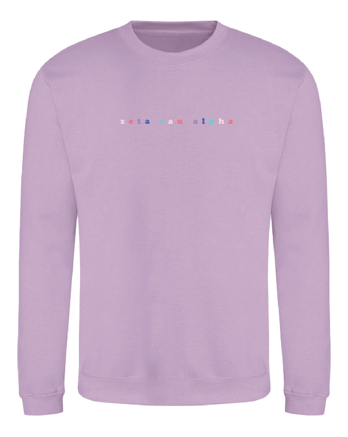 WS -Zeta Tau Alpha Bubble Rnb Emb Crew (min qty 6) $28 / $65
