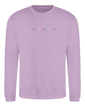 WS - Delta Delta Delta Bubble Rnb Emb Crew (min qty 6) $28 / $65