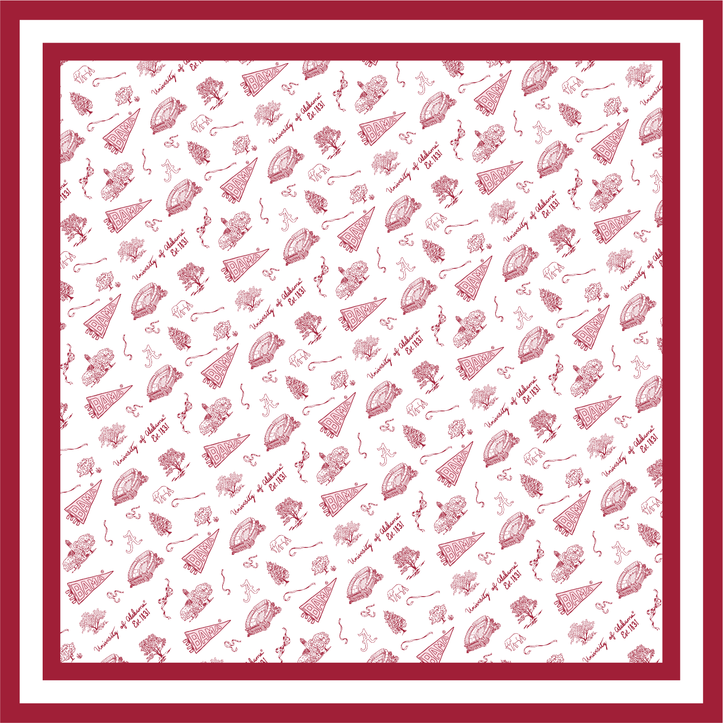 Alabama Toile Silk Scarves